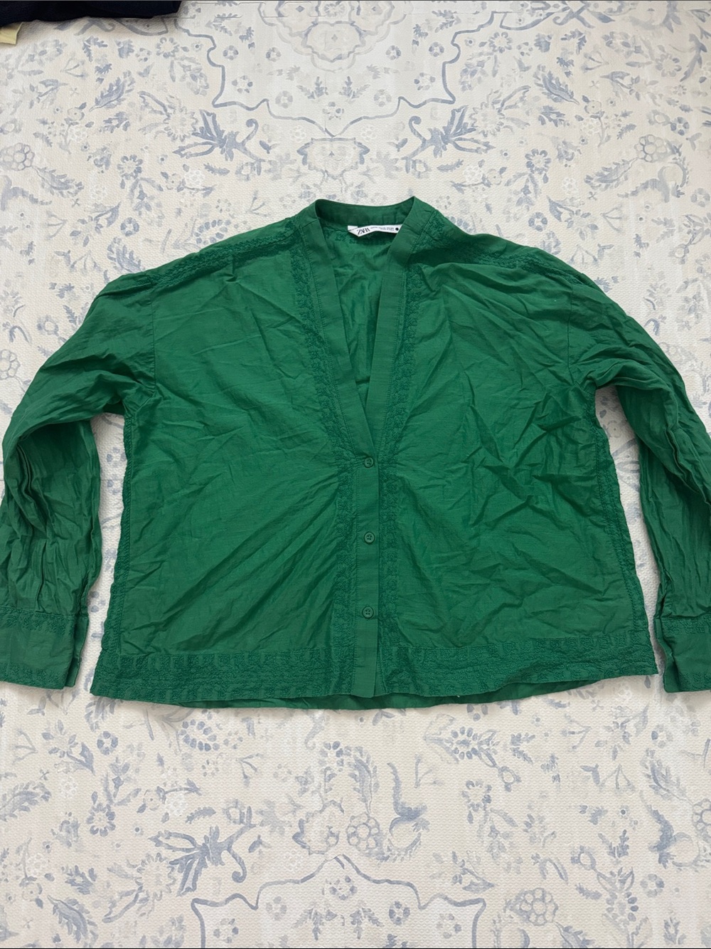 Linen Embroidered Zara Top